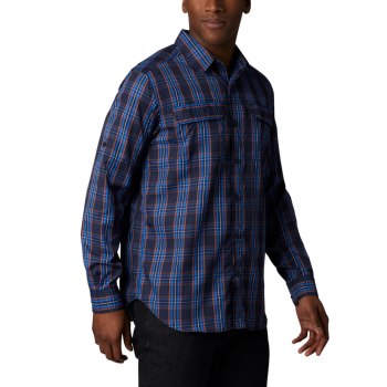 Columbia Overhemd Heren, Silver Ridge 2.0 Plaid Long Sleeve Donkerblauw, 36DJLUTRE